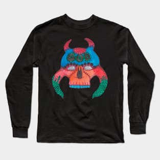 Colorful unique mask skull Long Sleeve T-Shirt